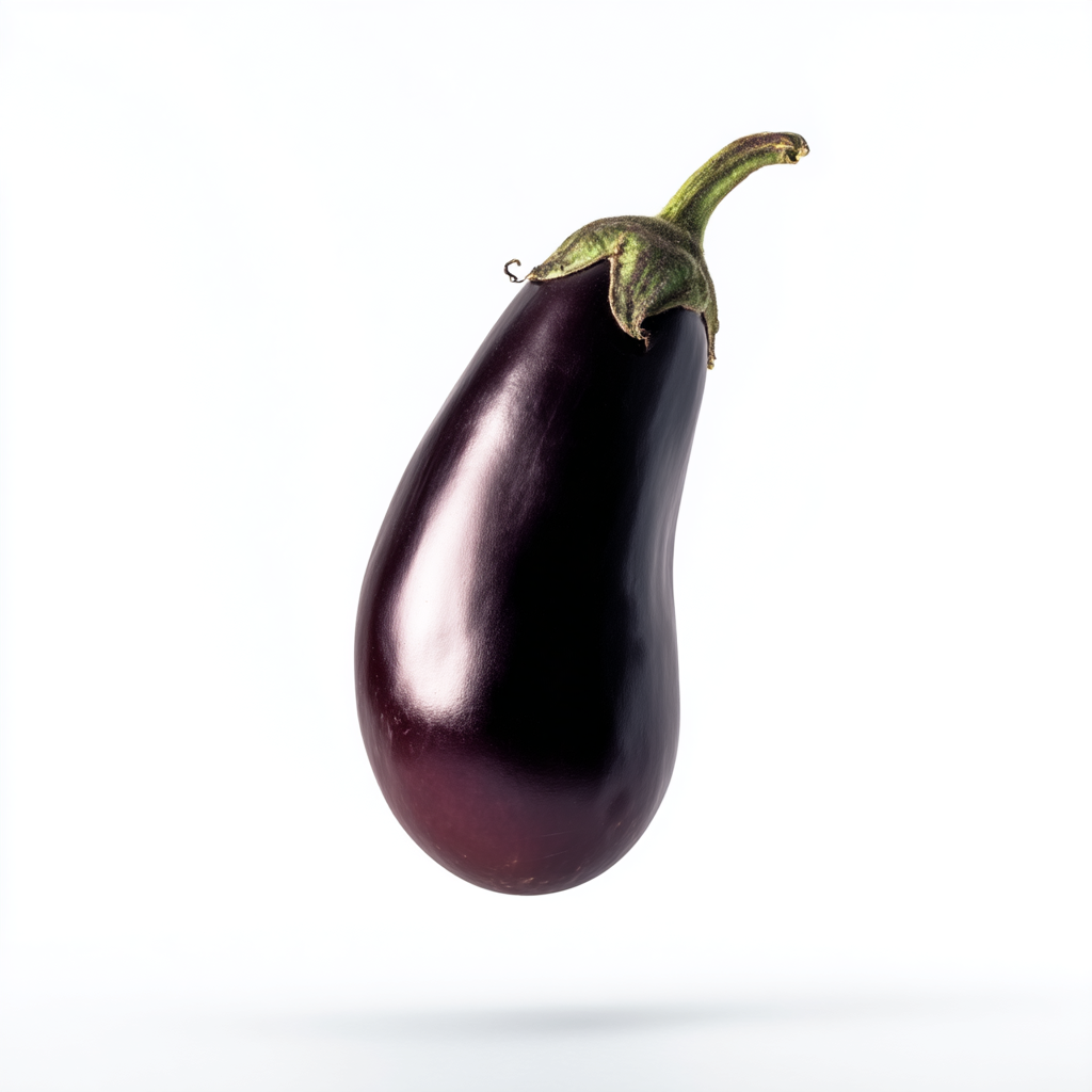 A perfectly ripe eggplant
