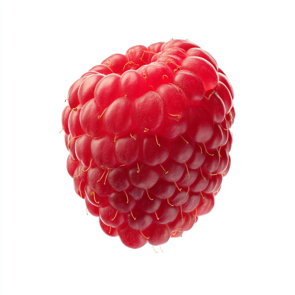 A perfectly ripe raspberry