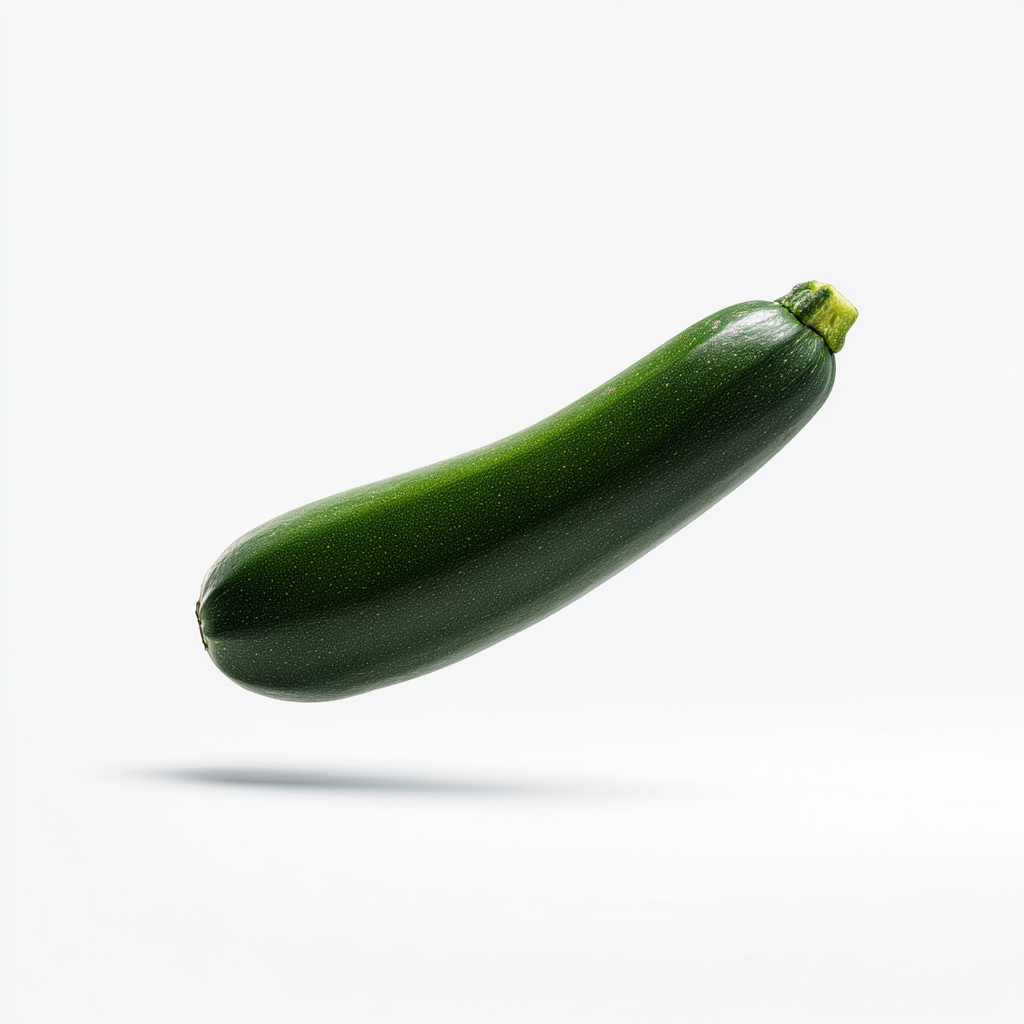 A perfectly ripe zucchini